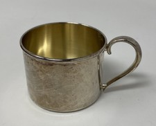 Vintage Oneida Silversmiths Baby Cup 2.5 Dia x 1.75 Engraving On One Side