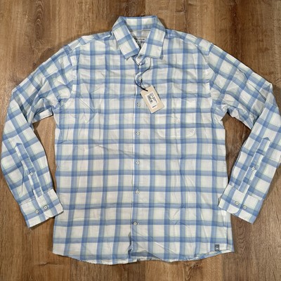 NWT Peter Millar Men s Medium Seaside Sand Harbor Plaid Sport Shirt Button $148