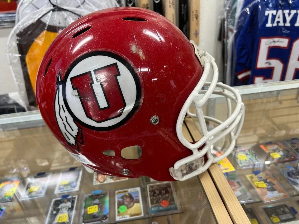 Utah Utes Authentic Alternate Practice/Game Worn Full Size Used Helmet - Image 1 of 4