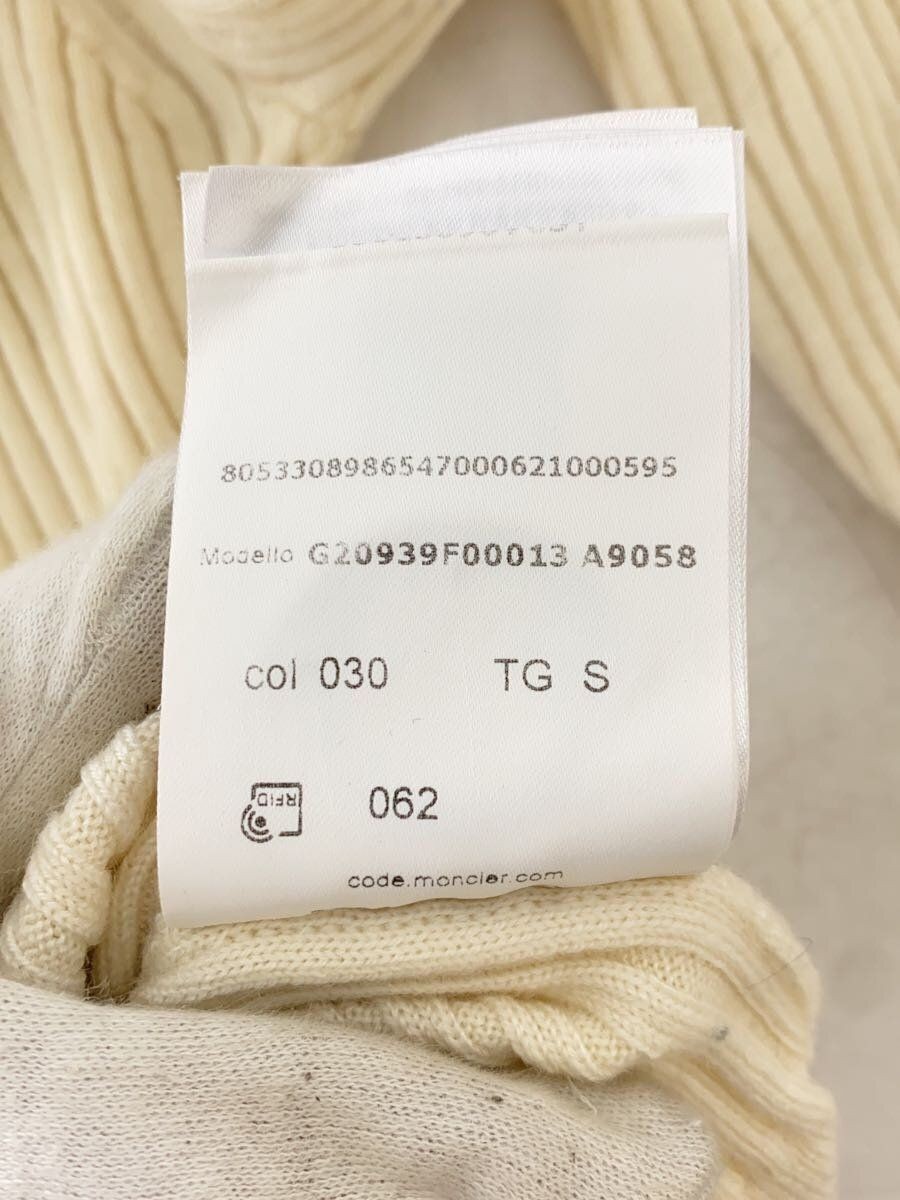 MONCLER CICLIST TRICOT TURTLENECK RIBBED KNIT S WOOL Ivory