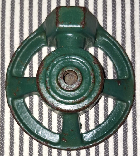 VTG MCM GREEN CAST IRON LAWN GARDEN ART SPRINKLER HEAD