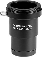 1.25 Inch Fully Multi-Coated Metal Barlow Lens 2X, with M42 Thread Camera Connec