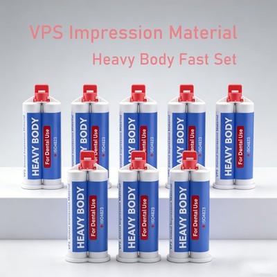 Dental Impression Material VPS - Heavy Body Fast Set 8 x 50ml Cartridges
