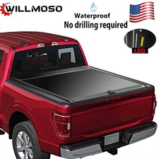 5.5FT Retractable Truck Bed Cover Hard Tonneau Cover Fit For Ford F150 2015-2025