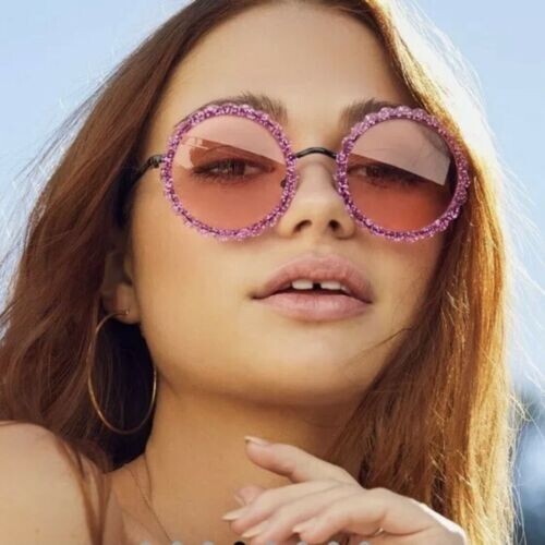 DIFF Eyewear Dixie Pink Glitter Sunglasses New DIFF Eyewear DIXIE Black Pink Glitter New Womens Fashion  main image 2