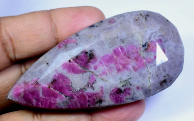 Untreated 485 Ct Natural Huge Red Ruby Earth-Mined Certified Pear Loose Gemstone