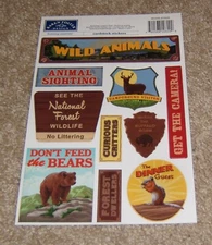 Karen Foster Design Cardstock Sticker Sheet ~ National Forest Wildlife