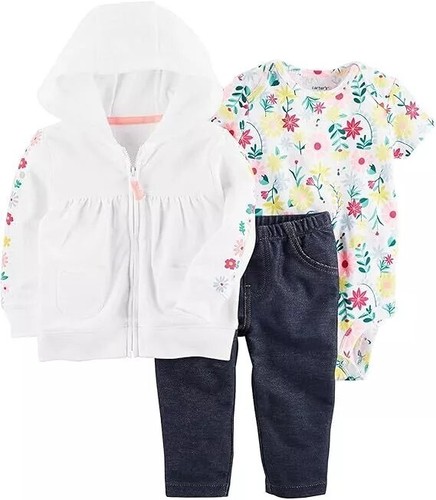 Carter's Baby Girl 3 Piece Floral Outfit Set Newborn