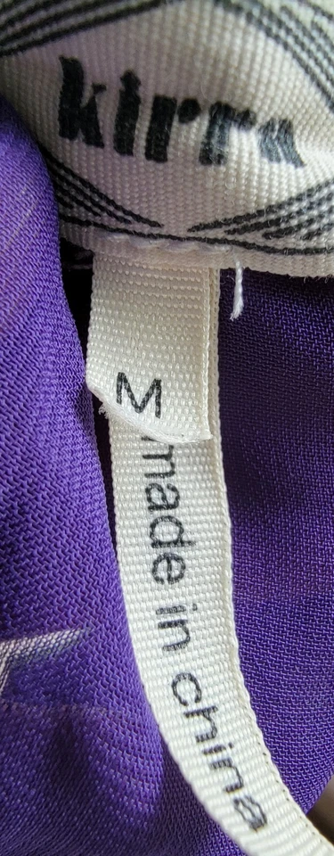 Kirra Womens Shirt Top Blouse Size M Medium Purple Green - Image 2 of 4