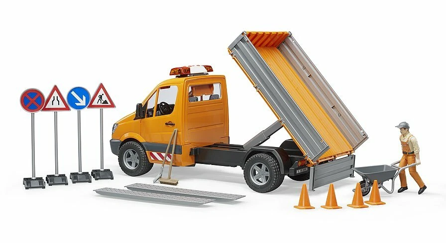 MB Sprinter Road Service Vehicle w/ Worker+extra Bruder Toy Car Model 1/16 1:16 - Image 3 of 4