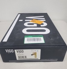 NEW Vigo VG01042MG - Single Hole Bathroom Faucet In Matte Brushed Gold