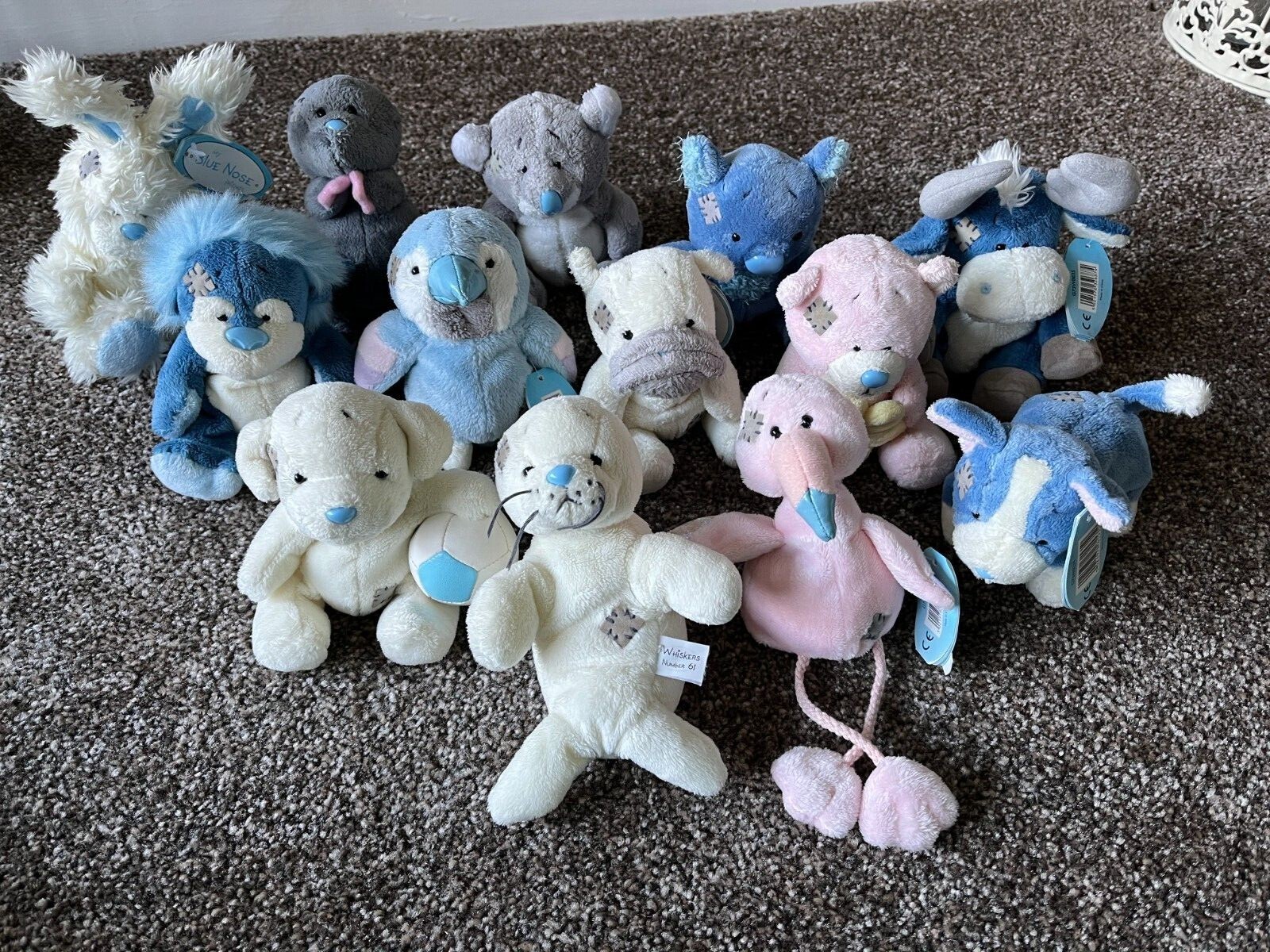 Blue Nose Friends verschiedene Stofftiere Teddy Plüsch 4 Zoll groß jeweils gebraucht