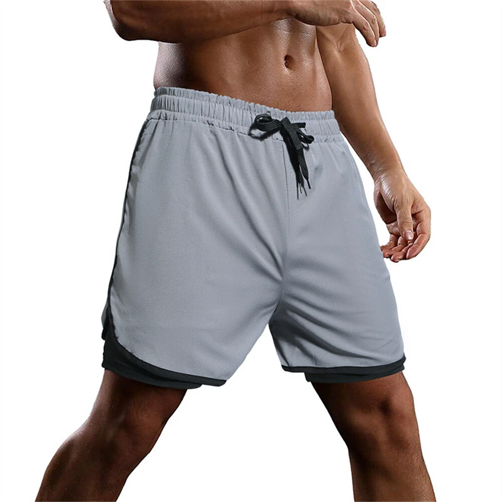 Mens Athletic Shorts Sport Workout Jogging Quick Dry Running Short Pants