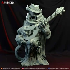 Tabaxi Bard Fantasy Miniature D&D Tabletop Game Amini3D