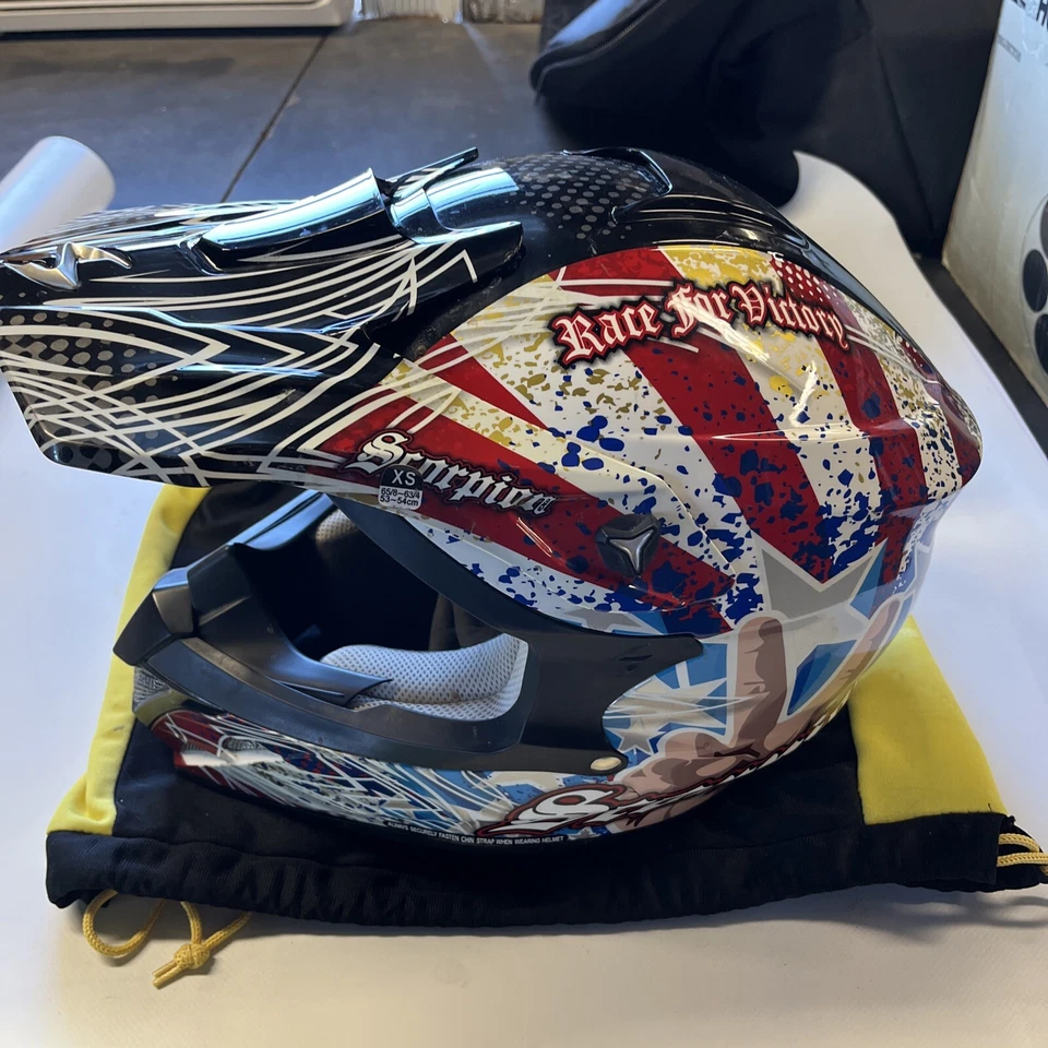 Casco de motocicleta todoterreno Scorpion VX-34 talla SX casco multicolor Foto 2 de 4