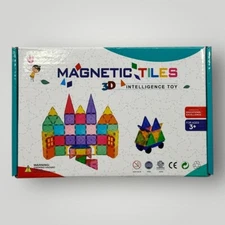 42 Piece Magnetic Tiles Building Blocks Set For Kids Multicolor Stem Toy
