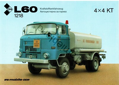 Werbeprospekt   IFA mobile-DDR   DDR   L60 1218 Kraftstofftankfahrzeug 4x4 KT