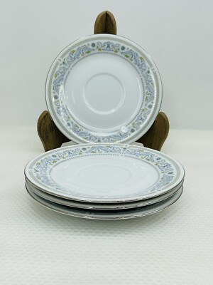 Crown Ming Fine China Jian Shiang 6  Tea Coffee Cup Saucer SET of 4