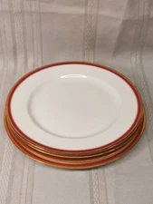 Minton Crimson Ivory Charger / Chop Plate 3 dinner plates