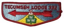 Tecumseh Lodge 332 Wolverine Area Council MI S2 Flap RED Bdr (YX1976)