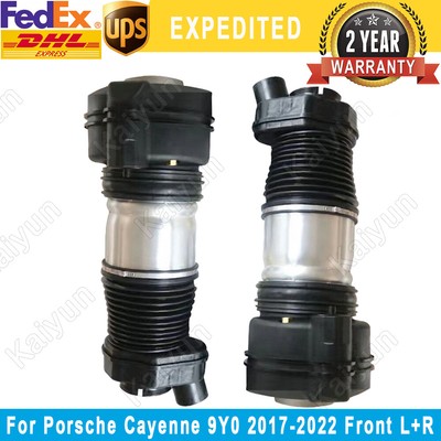 Pair front L+R air suspension air spring bellows for Porsche Cayenne 9Y0 2017-22
