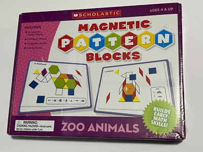 Scholastic Magnetic Pattern Blocks ''Zoo Animals'' TF7506 ages 4 and up