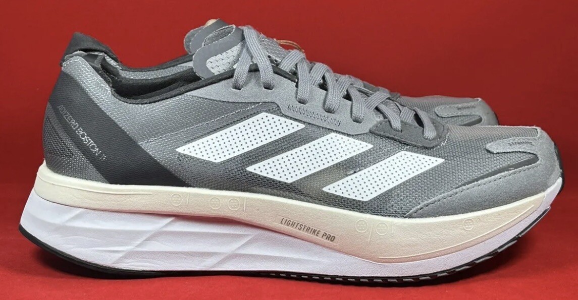 Size 11 - Adidas Adizero Boston 11 Grey Zero Metallic for  display picture 2