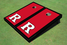 Rutgers University Black Matching Border Cornhole Boards