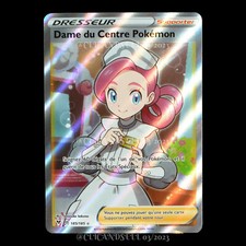 carte Pokémon Dame du Centre Pokémon 185/185 #1 EB04 - Voltage Eclatant NEUF FR