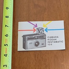 KODAK CAMERA INSTAMATIC 104 MANUAL BOOKLET INSTRUCTION VINTAGE 12