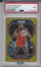 JACKIE YOUNG 2022 PANINI PRIZM WNBA GOLD PRIZMS #D 2/10 PSA 9 MINT POP 2