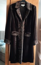 Laura Ashley Vintage Velvet Embroidered Beaded Coat / Dress Jacket Size 16