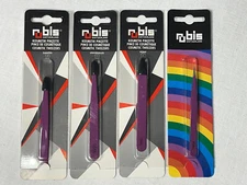 NEW Rubis Swiss Tweezers Switzerland YOU CHOOSE TIP Slanted Point Universal Purp