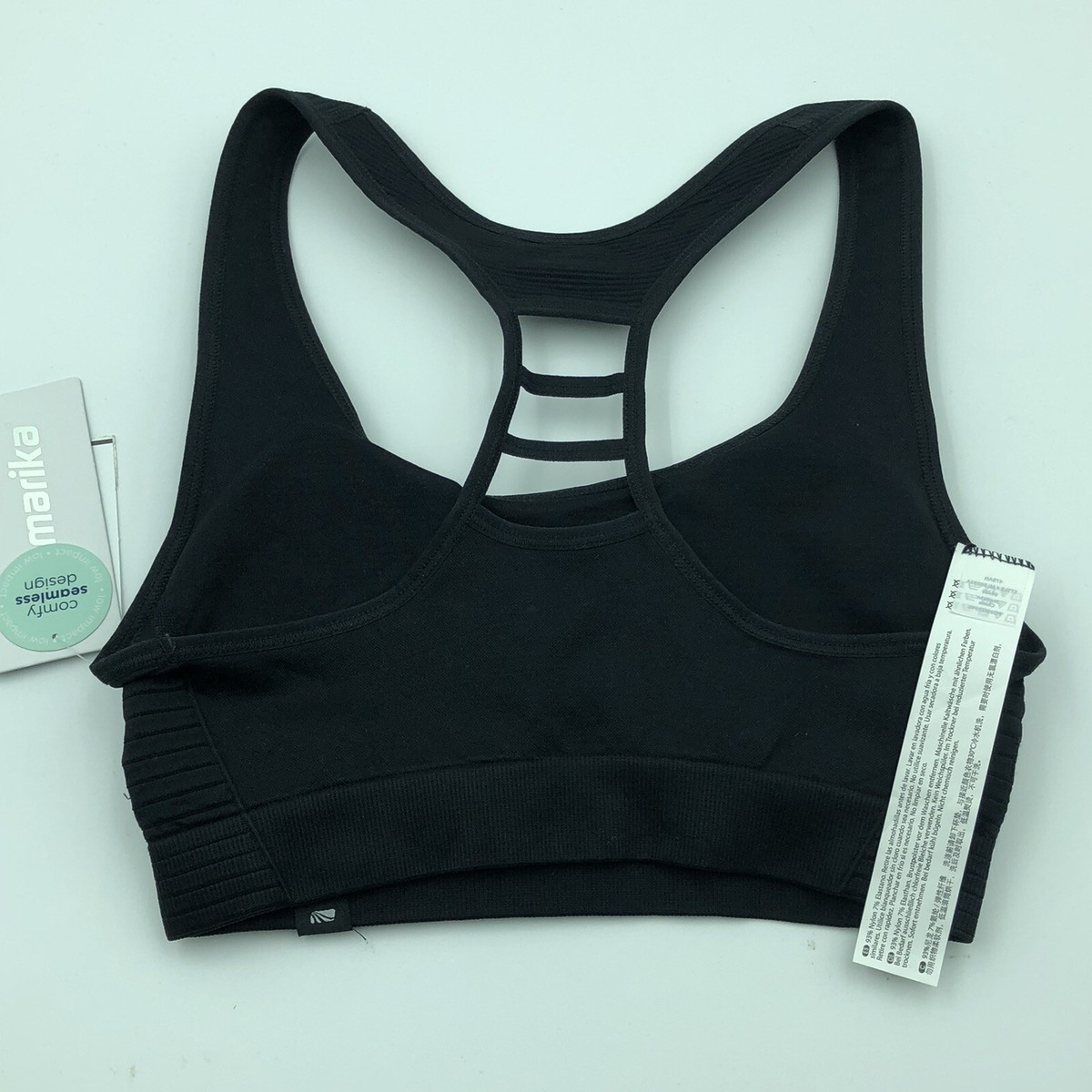 Marika Haley Seamless Sports Bra Racerback Padded Moisture Wicking