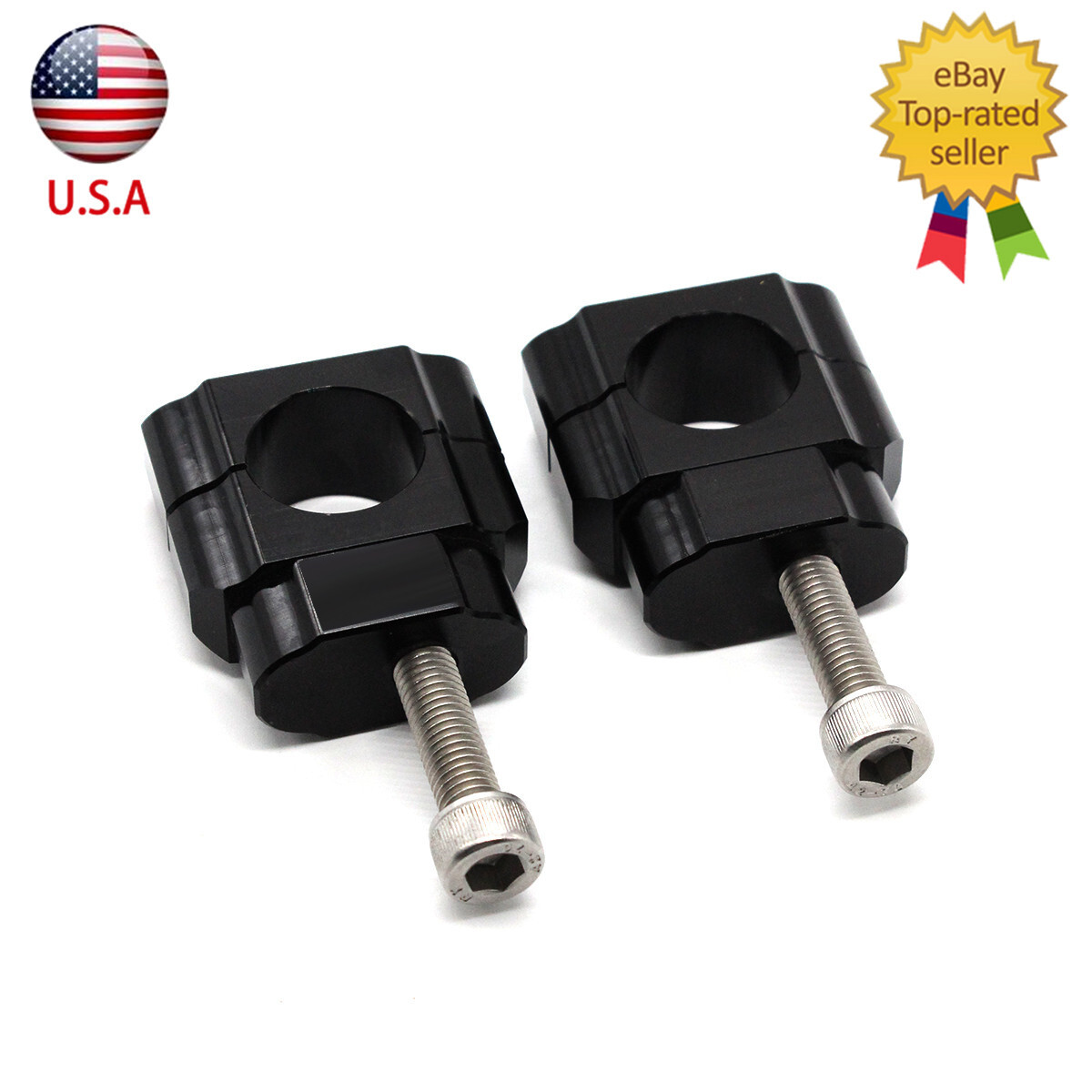 HandleBar Fat Bar Mount Clamps Risers Adaptor 7/8 and 11/8 Dirt Pit Bike ATV