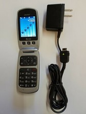 Rare Pantech Breeze C520 At t Prepaid H20 Cricket Black Wireless Flip Cell Phone
