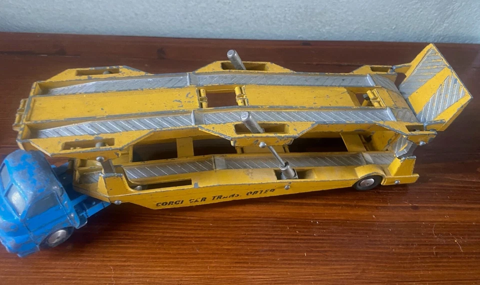 CORGI TOYS BEDFORD CARRIMORE CAR TRANSPORTER 1957 COLORE RARO VERY RARE COLOR - Immagine 4 di 4