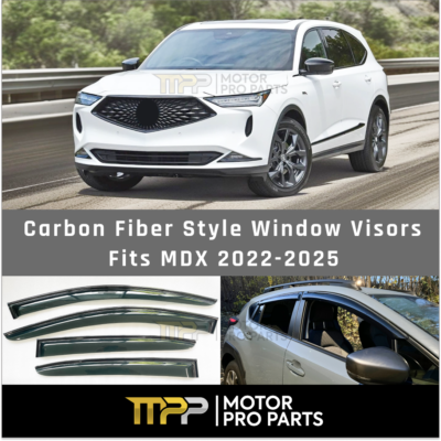 Fits 2022-2025 Acura MDX Carbon Print Trim Wind Guards Window Fits 2022-2025 Acura MDX Carbon Print Trim Wind Guards Window
