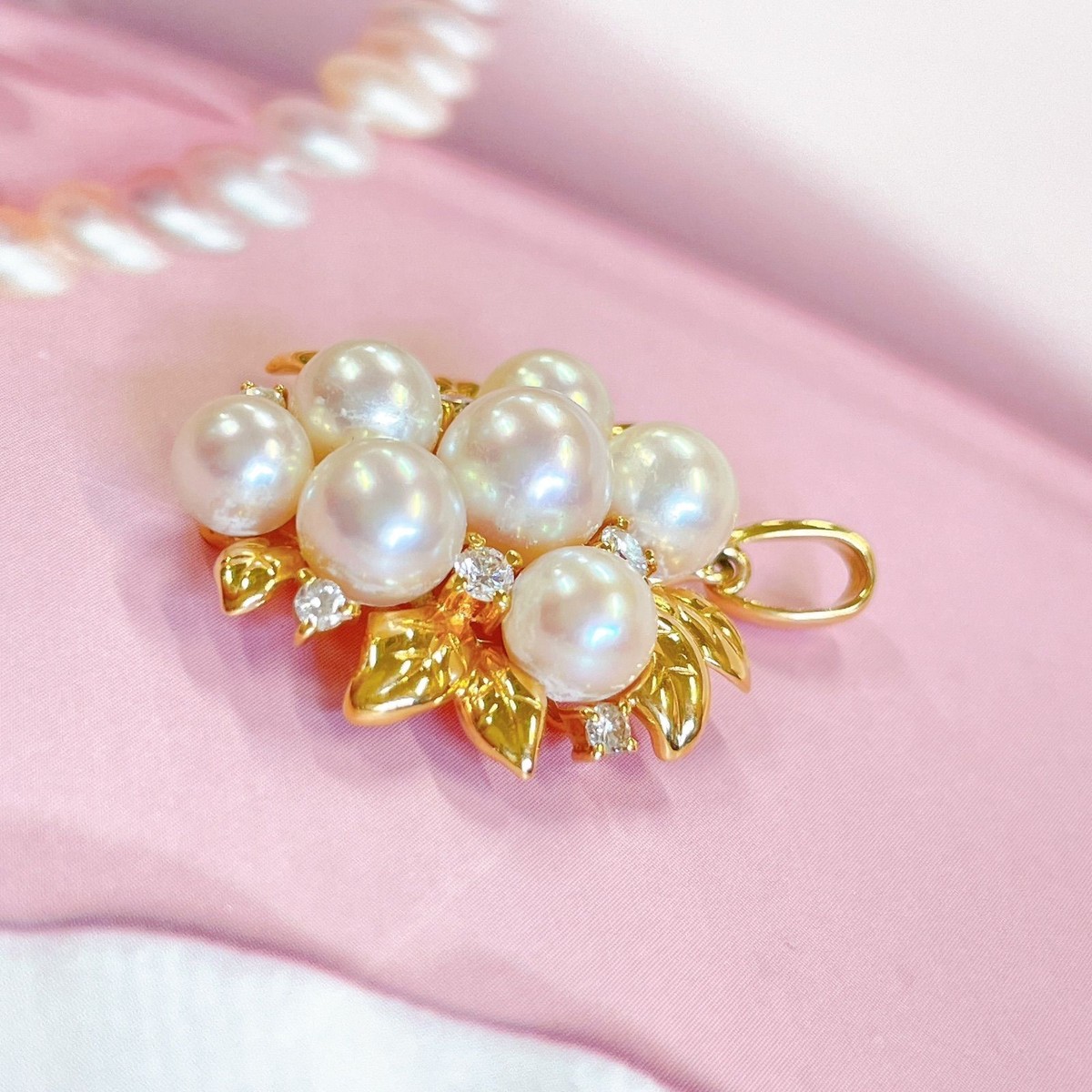 TASAKI K18 5.7gダイヤモンド0.23ctネックレスペンダントトップ TASAKI K18 5.7gダイヤモンド0.23ctネックレスペンダントトップ