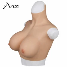 Anzi Crossdresser Silicone Fake Boobs Breast Forms Breast Plate For Drag Queen