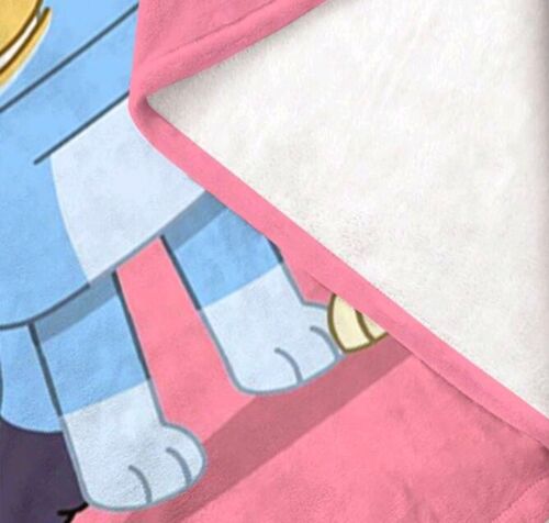 Bluey Plush Fleece Throw Blanket 60”x80” Pink Plush Throw - Picture 2 of 3