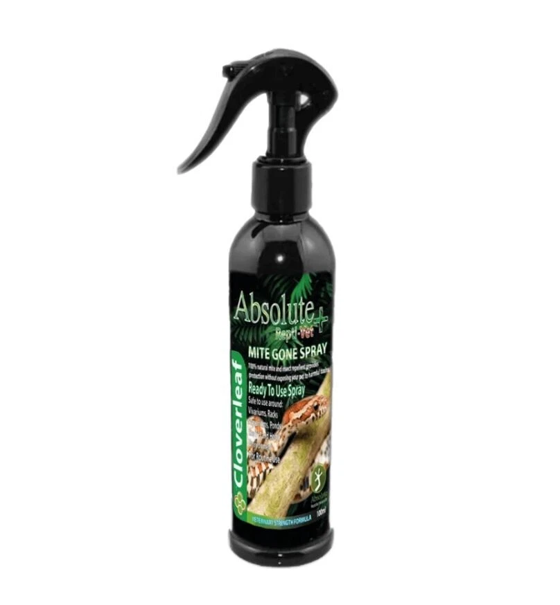 Cloverleaf Absolute Repti-VET Mite Gone Spray 100% Natural Non Toxic 100ml