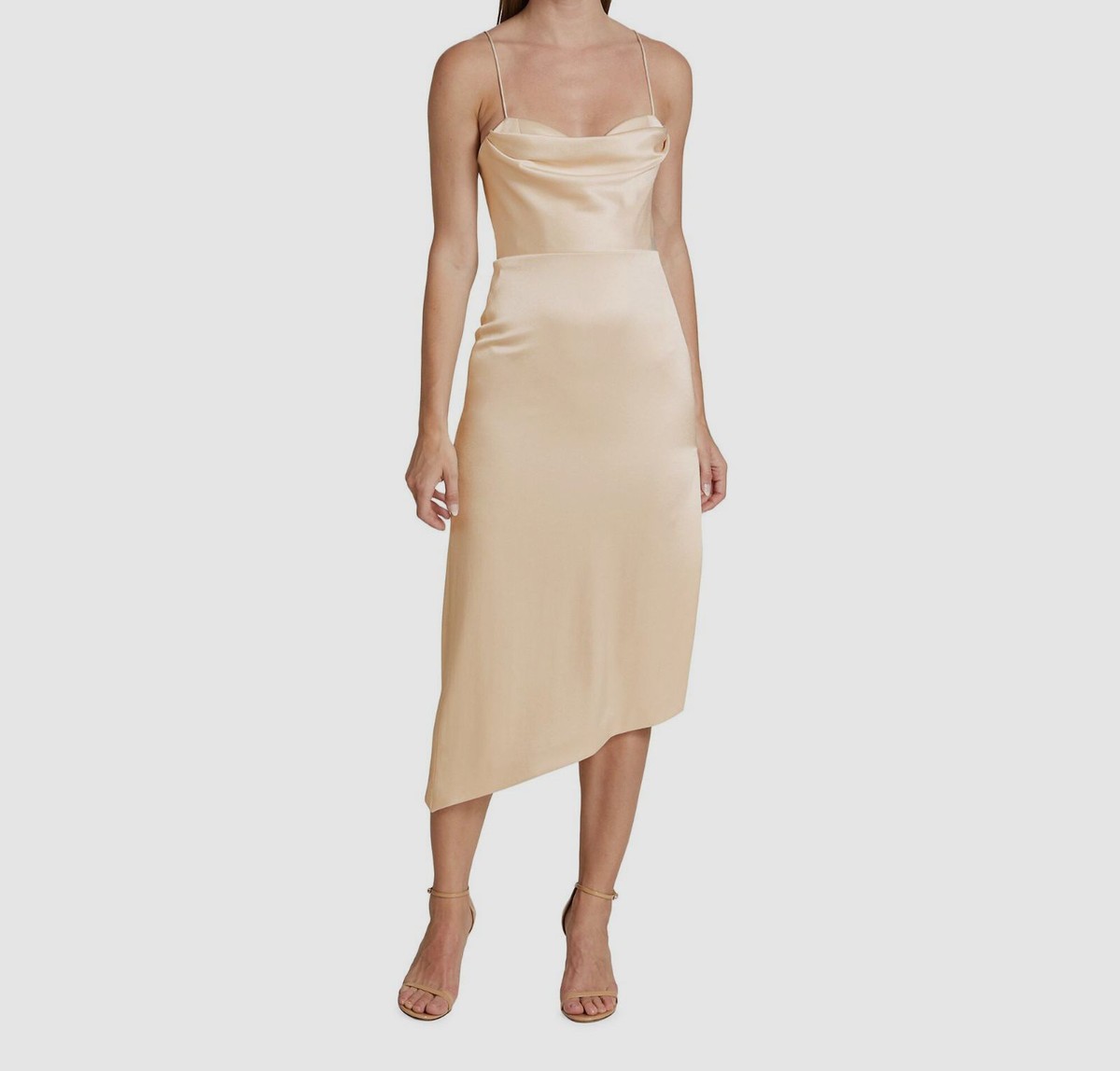 $495 Alice + Olivia Women's Beige Asymmetric Sweetheart Cowl A-Line Dress Size 4 | eBay $495 Alice + Olivia Women's Beige Asymmetric Sweetheart Cowl A-Line Dress Size 4 | eBay