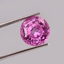 AAA 10x10 MM Natural Flawless Ceylon Pink Sapphire Loose Round Gemstone Cut