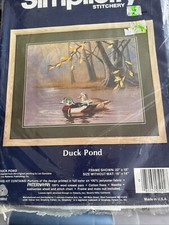 Simplicity Stitchery Crewel Embroidery Kit Duck Pond 05002