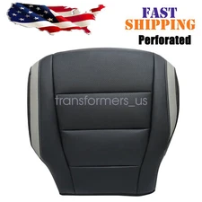 2017-2020 For Ford F150 -Driver Side Bottom Leather Seat Cover Black Perf