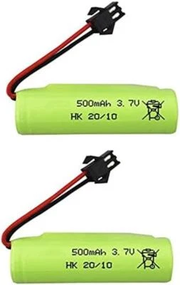 YUNIQUE GREEN-CLEAN-POWER 2 x batteria agli ioni di litio da 3,7 V 500 mAh per auto DE35, DE38 RC, verde
