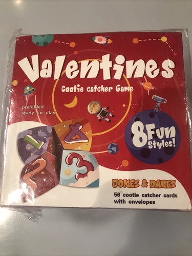 56 Valentines Cootie Catcher Cards Game Envelopes Great Kids Games Family - Picture 5 of 5