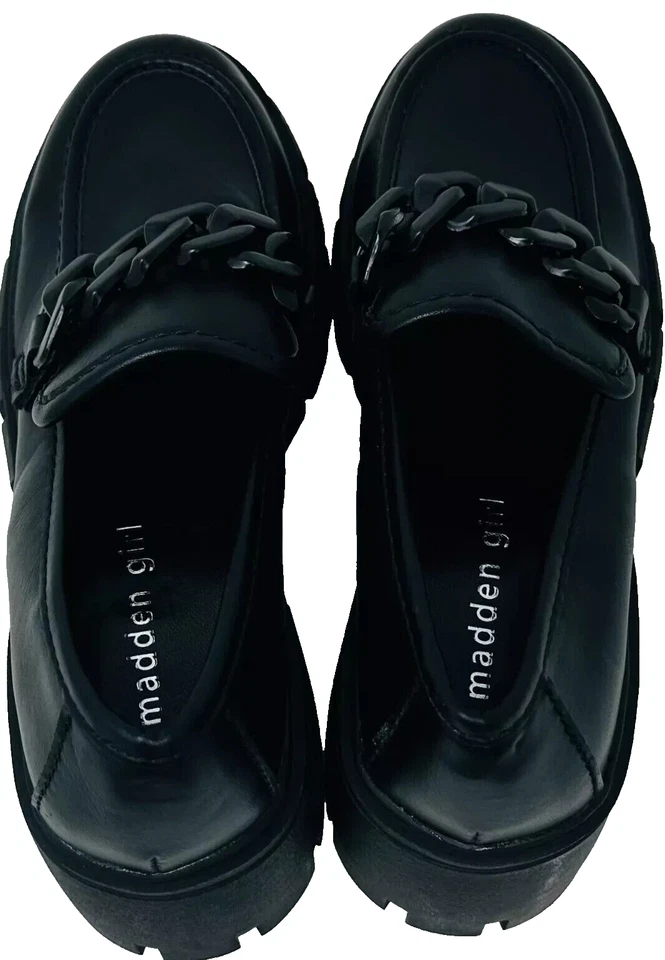 Mocasines de vestir cómodos sin cordones para mujer Madden Girl Hoxtonn negros talla: 6 155EG Foto 3 de 4