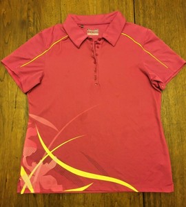 under armour golf shirt pink